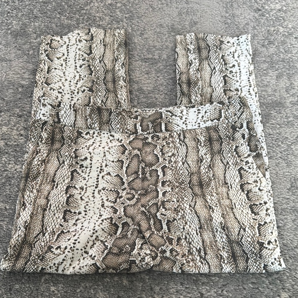 Jules & Leopold Cream and Brown Straight Leg Jumpsuit